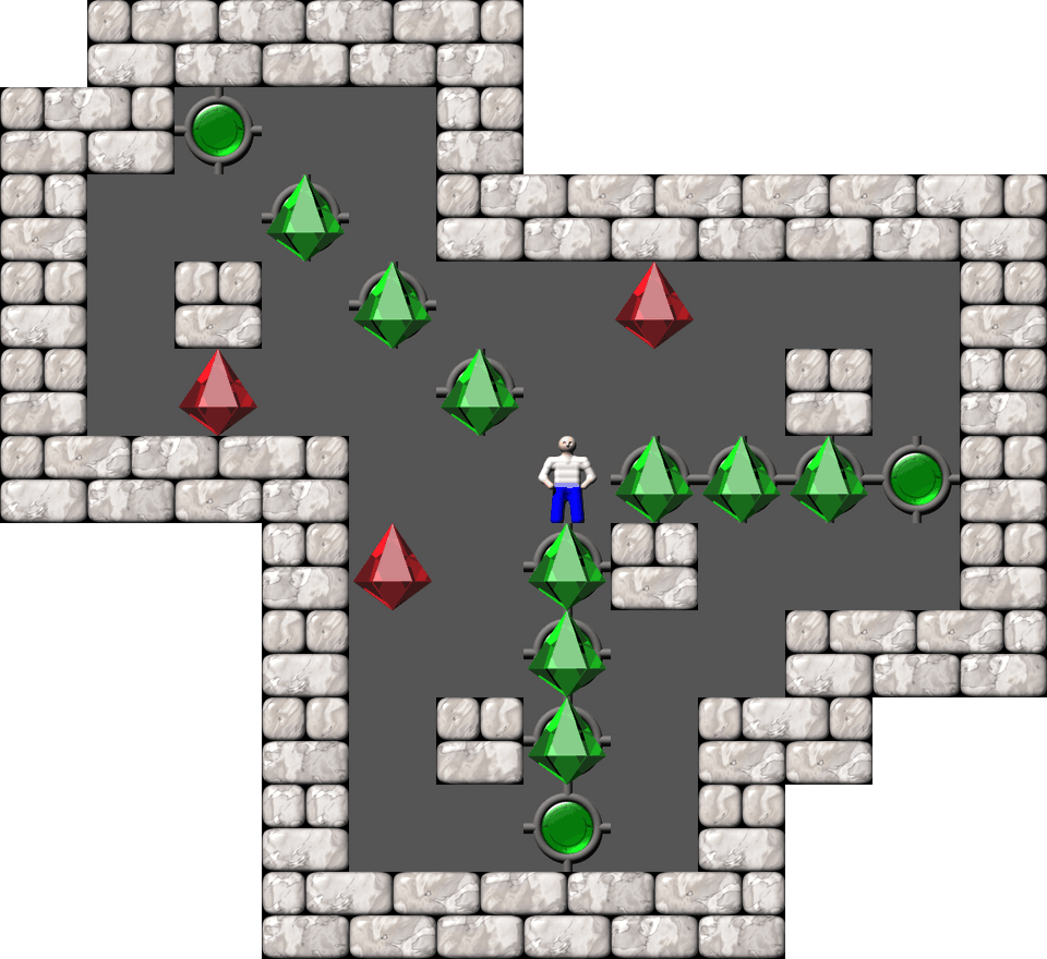 Sokoban Mass Remodel level 1962